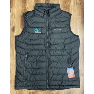 Columbia White Out Omni-Heat Puffer Full Zip Vest, Black, Men's Large